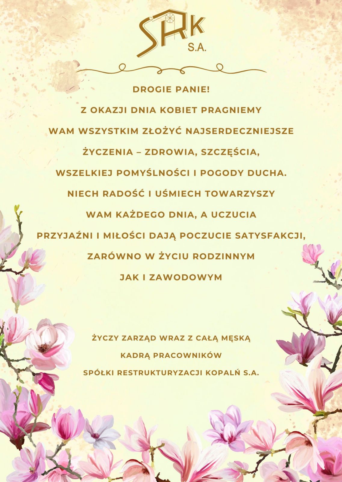 Najserdeczniejsze życzenia z okazji Dnia Kobiet